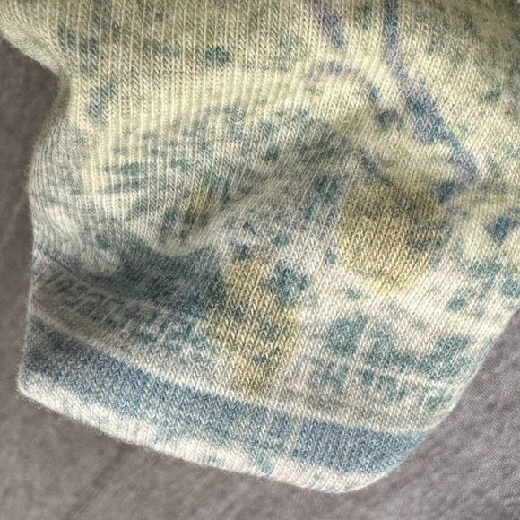 Y2K Xcit u.s.a. Blue Green Filigree Crystal Embellished Long Sleeve T Shirt - Picture 9 of 10